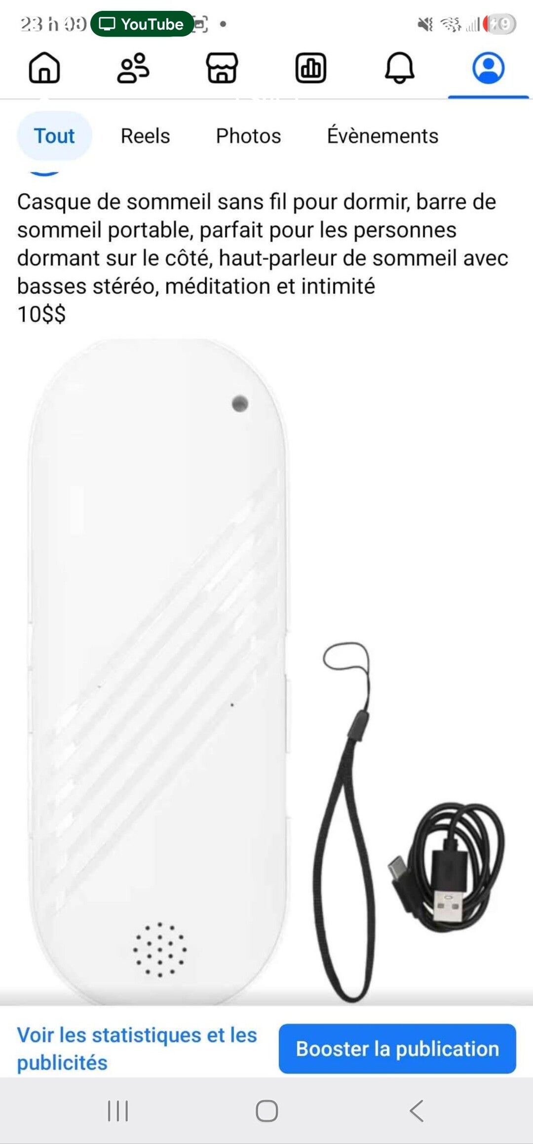 E-pour aider au sommeil bruit blanc et Bluetooth