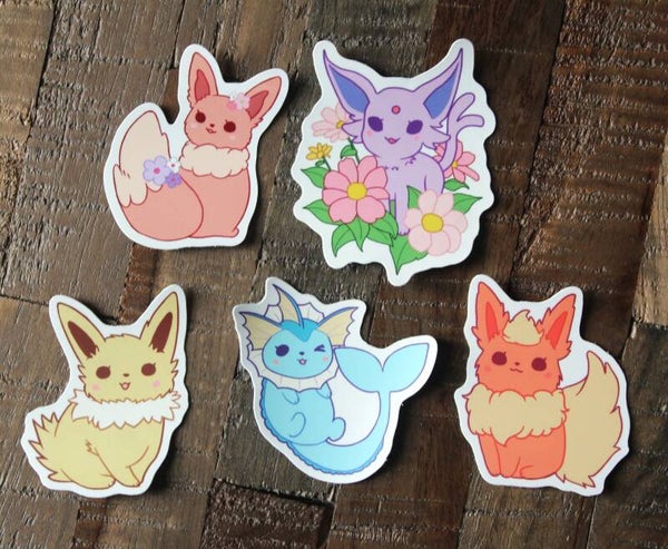 Eeveelutions stickers (Pastel Style)