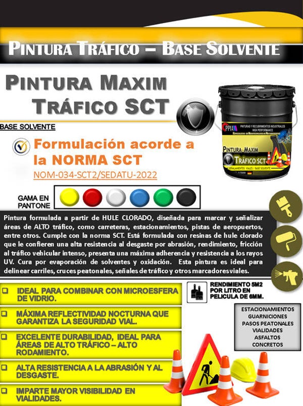 PINTURA TRAFICO SCT BASE SOLVENTE