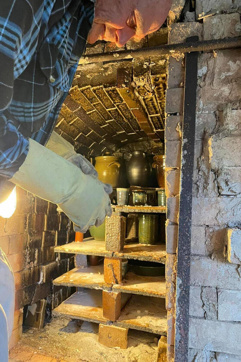 After a day or two to cool down, time to open the kiln.