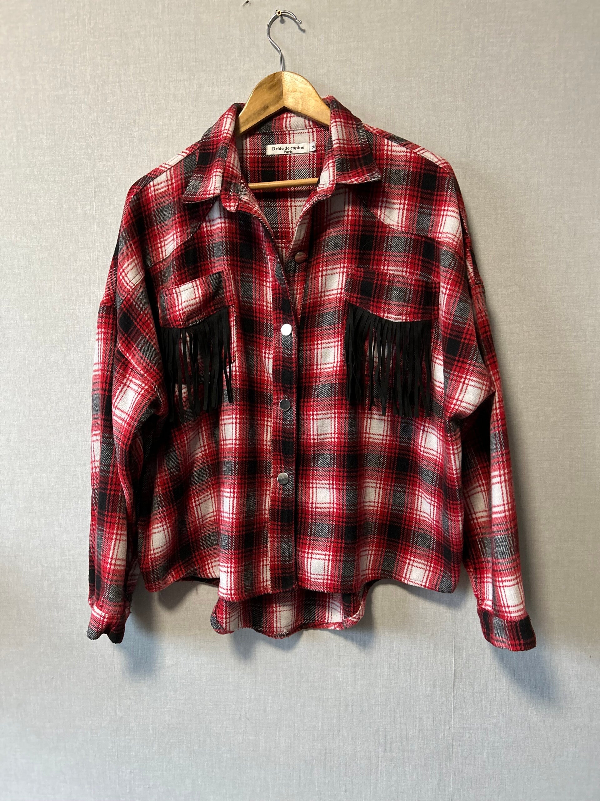 Drole de copine geruiten jasje