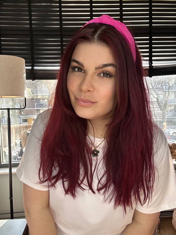 Haarband donker roze