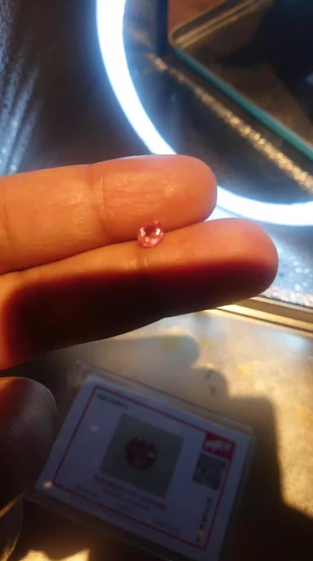 Padparascha Sapphire 0.61 cts NO HEAT