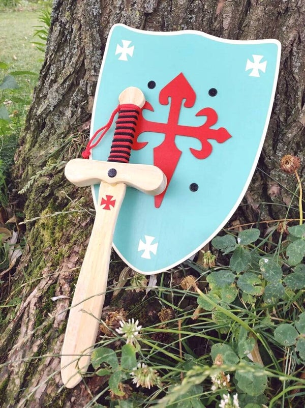 Axe Sélection Houten schild en zwaard