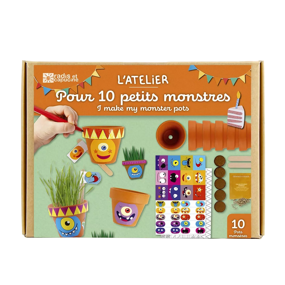 Radis et Capucine Kinderfeest knutsel- en zaaikit