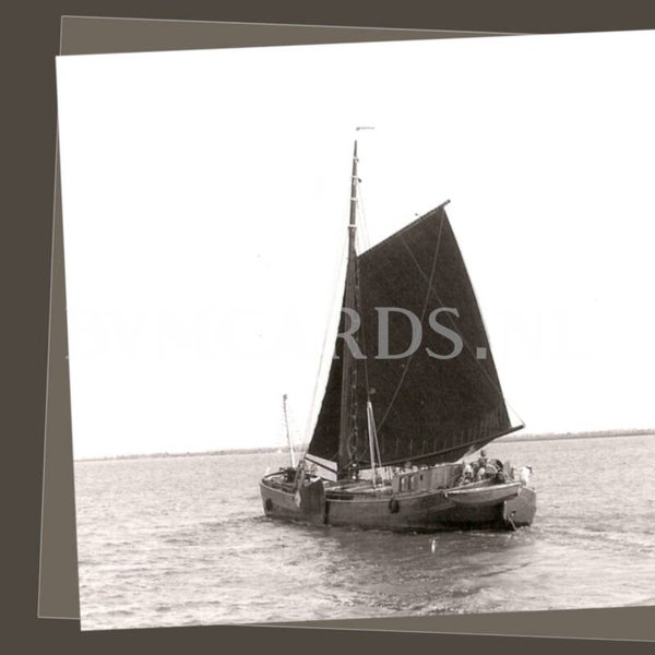 Wenskaart 11x11 - Zeilboot