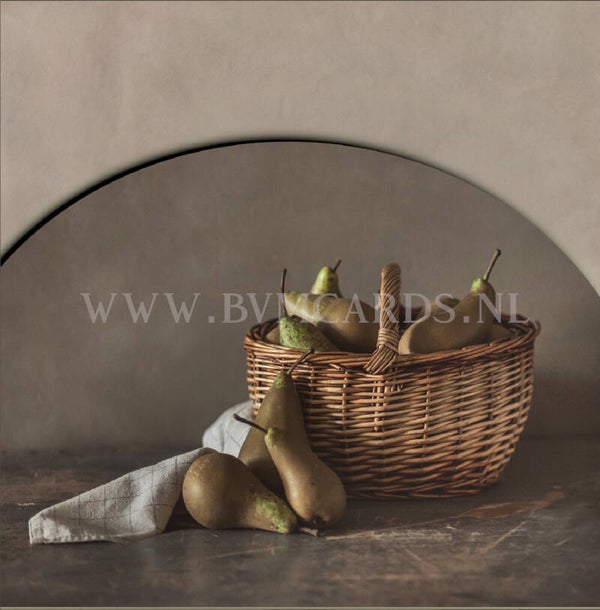 Wenskaart 11x11 - Mand peren