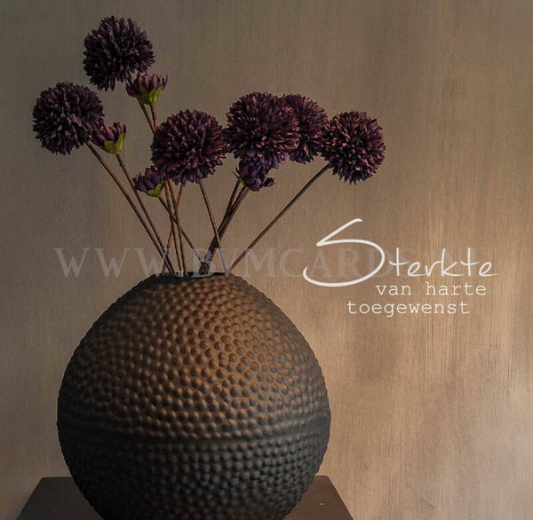 Wenskaart 11x11 - Pot bloem