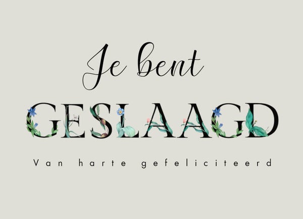 Ansichtkaart Geslaagd2