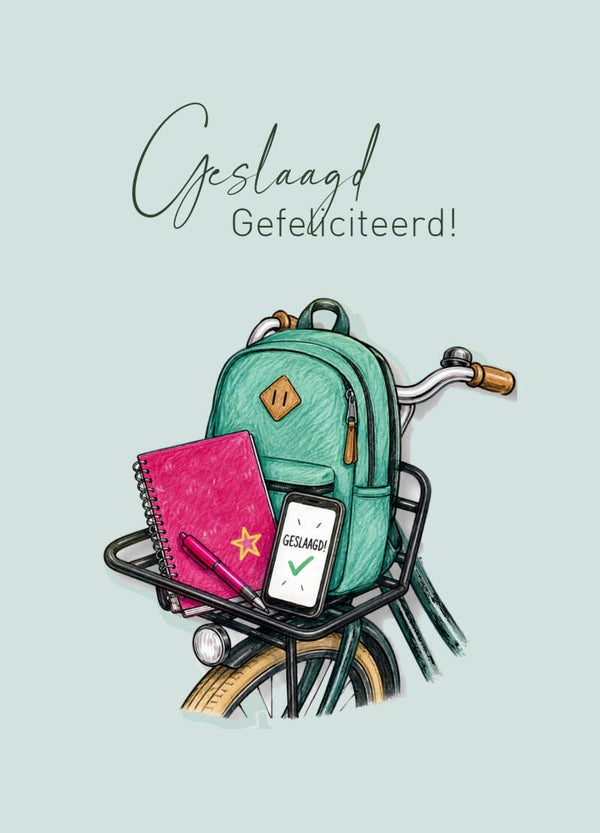 Ansichtkaart Geslaagd4