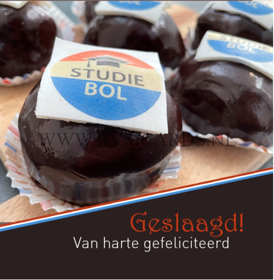 Wenskaart 11x11 - studiebol