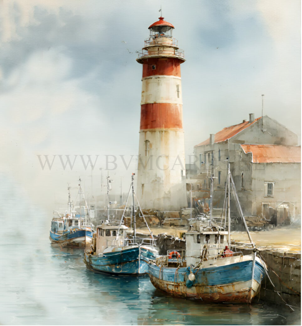 Wenskaart 12x13 - Vuurtoren