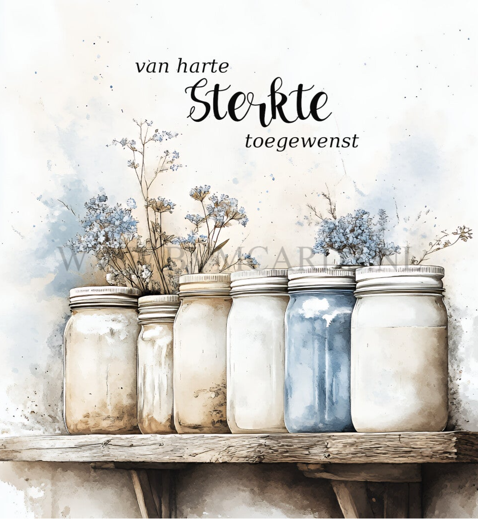 Wenskaart 12x13 - Potten