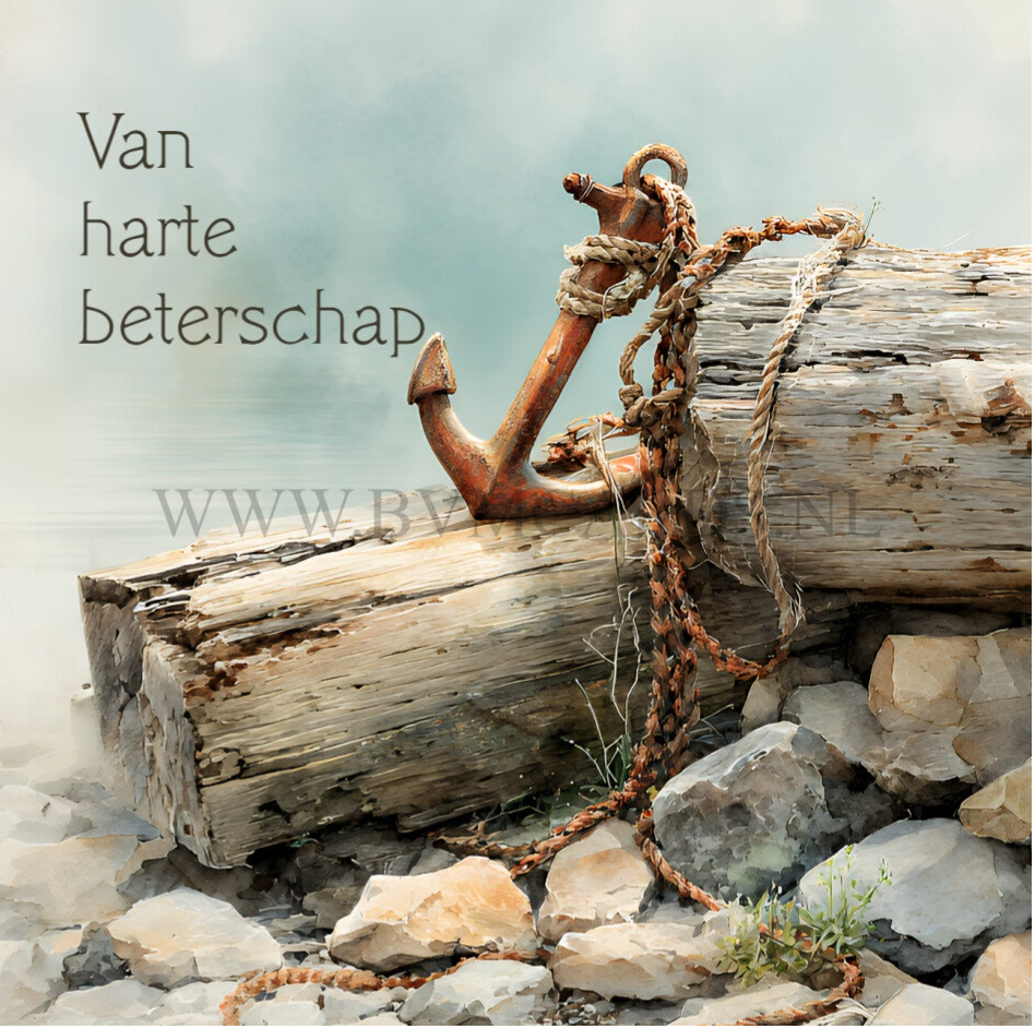 Wenskaart 11x11 - Anker