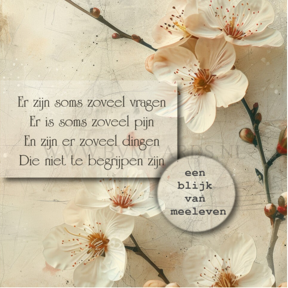 Wenskaart 11x11 - Bloesem