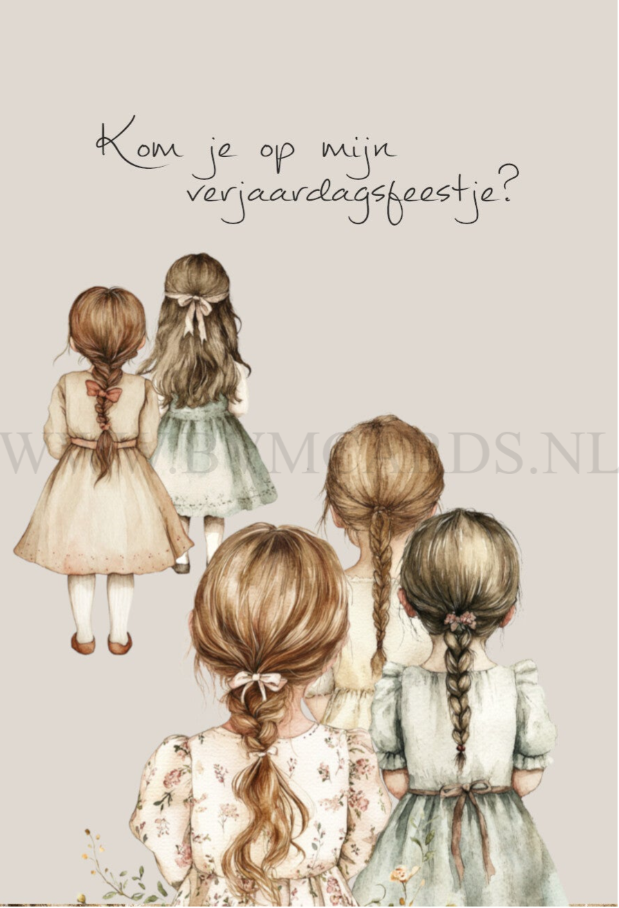 Kaartjes (5 stuks) Meisjes
