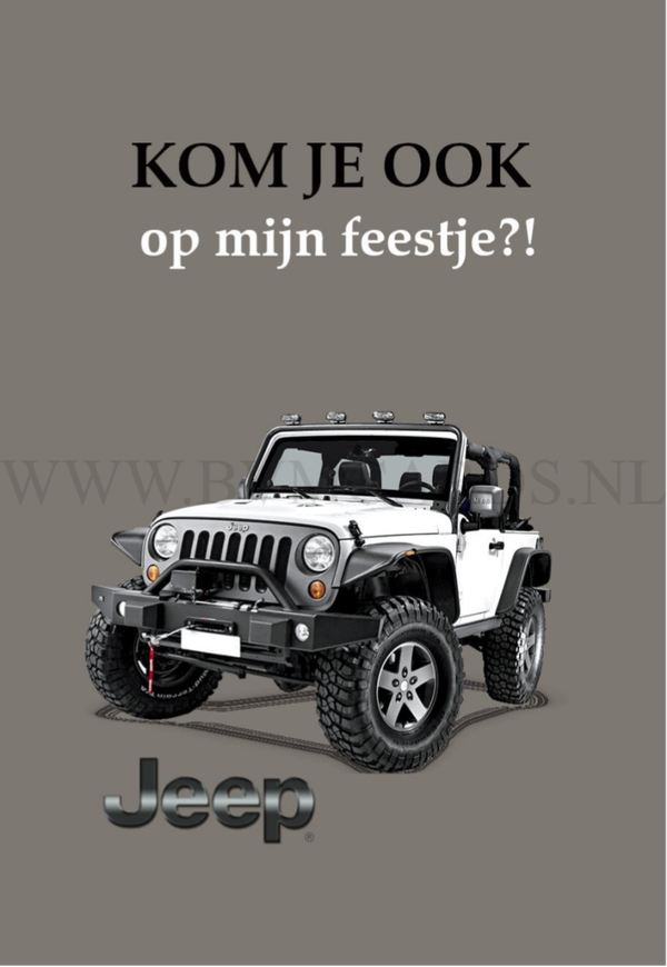 Kaartjes (5 stuks) Jeep