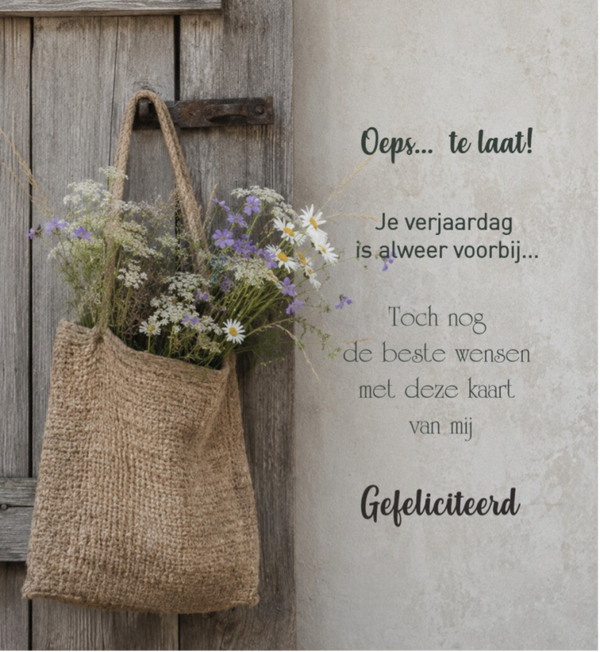 Wenskaart 12x13 - Tas