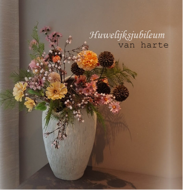 Wenskaart 11x11 - Fleurig boeket