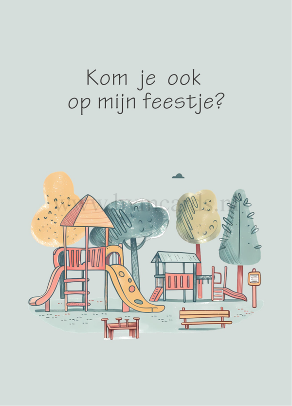 Uitnodiging Ansicht Speeltuin (5 stuks)