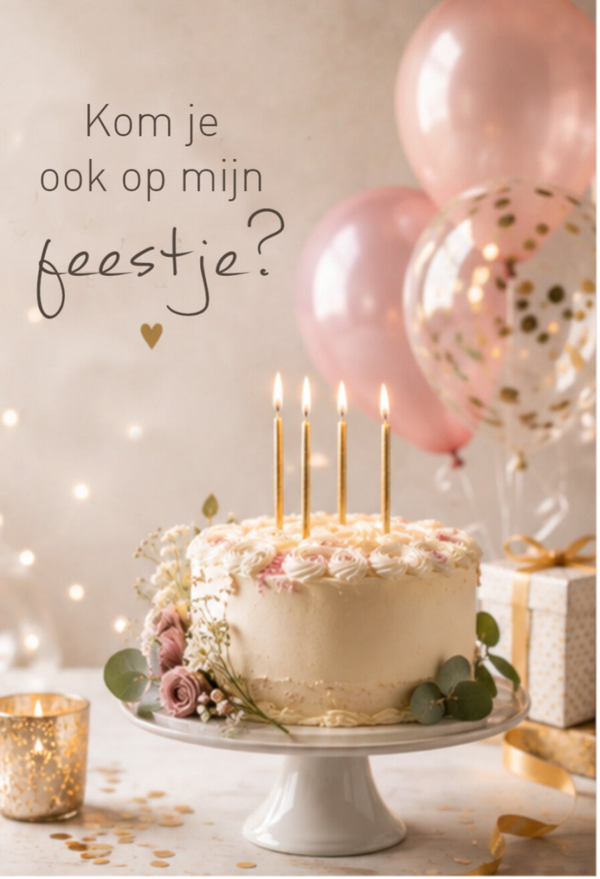 Kaartjes (5 stuks) Taart
