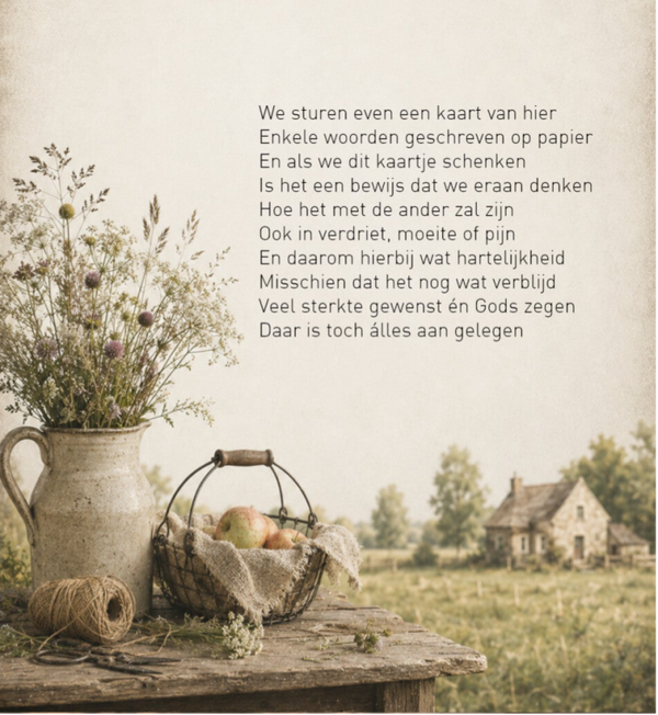 Wenskaart 12x13 - Buitentafel