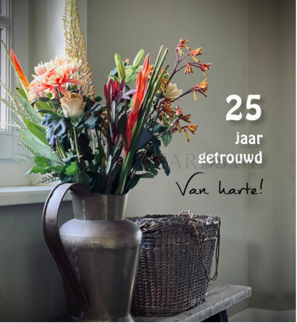 Wenskaart 12x13 - Bloemen 25