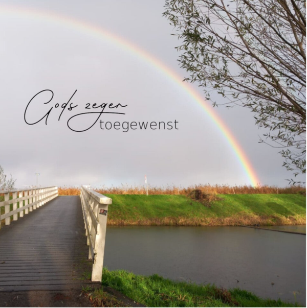 Wenskaart 11x11 - Regenboog