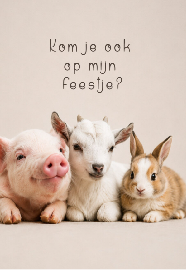 Kaartjes (5 stuks) Boerderijdieren