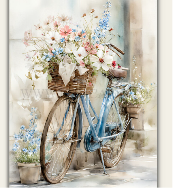 Wenskaart 12x13 - Fiets