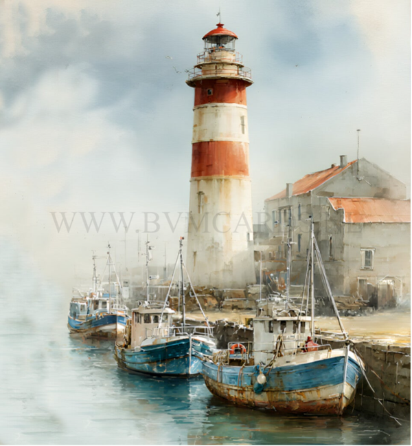 Wenskaart 12x13 - Vuurtoren