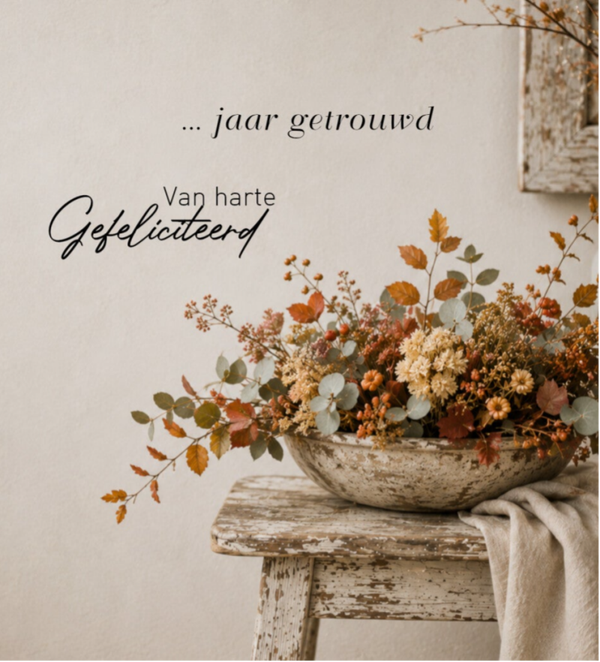 Wenskaart 12x13 - Herfstboeket