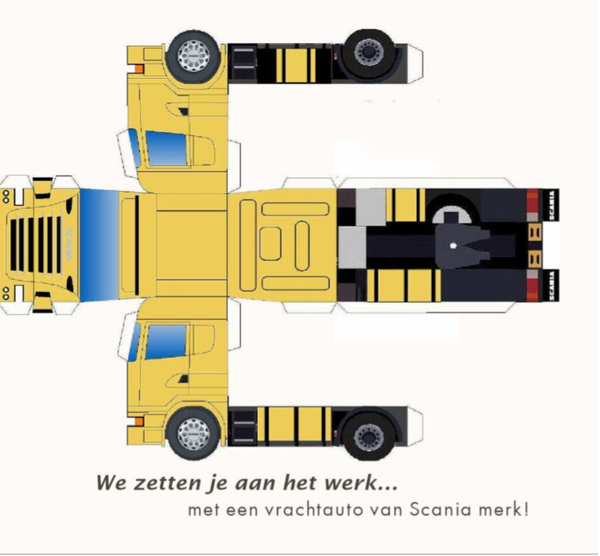 Wenskaart 12x13 - Scania