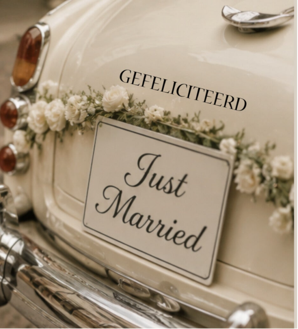 Wenskaart 12x13 - Corsage auto