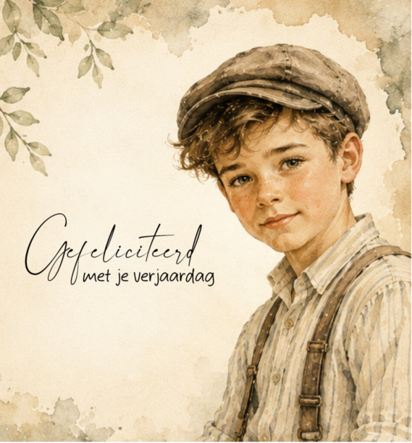 Wenskaart 12x13 - Boy