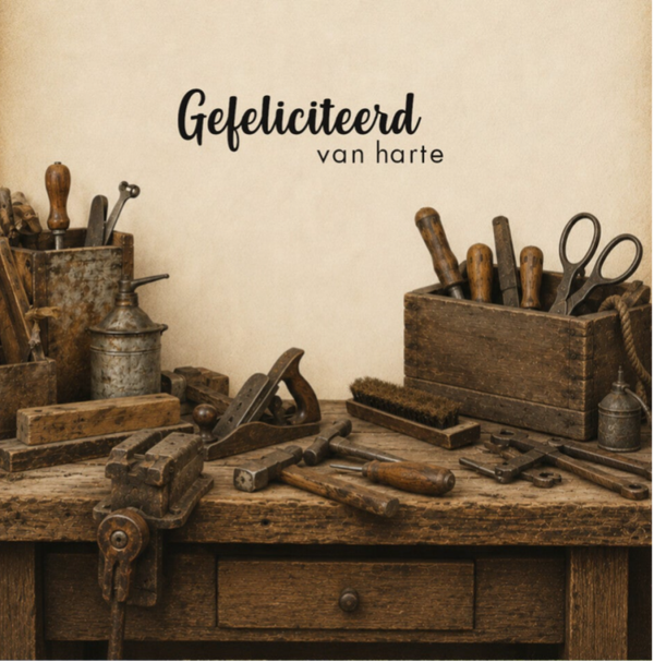 Wenskaart 11x11 - Gereedschap
