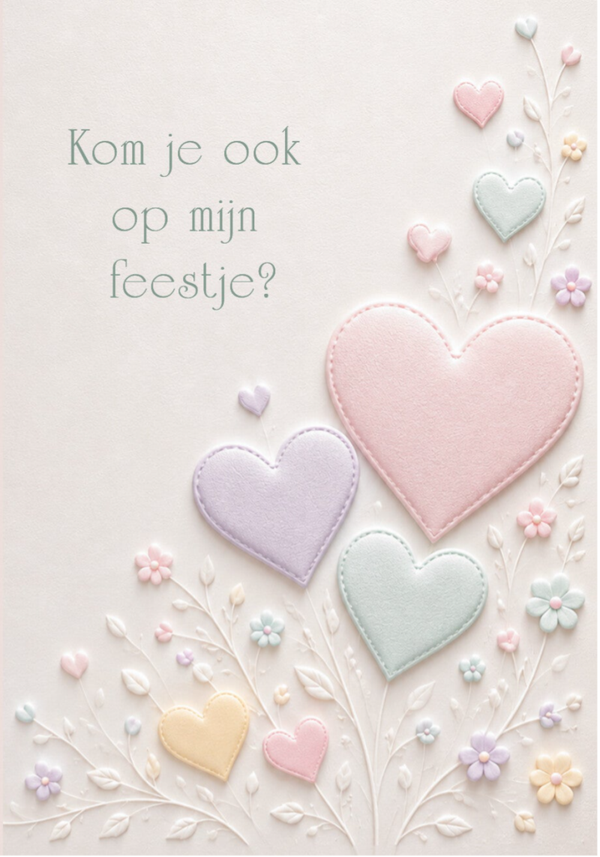 Kaartjes (5 stuks) Hartjes