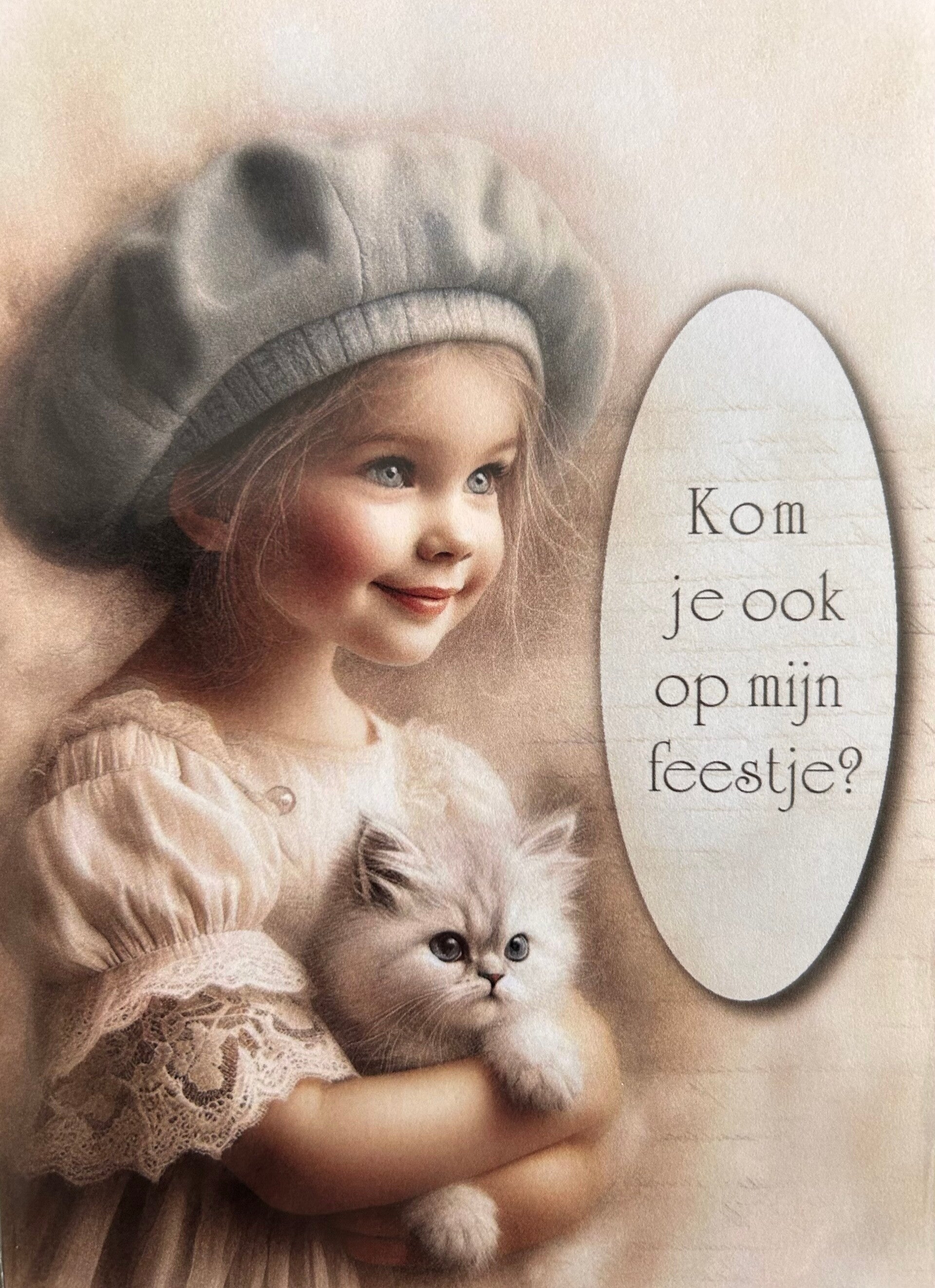 Uitnodiging Ansicht Meisje (5 stuks)