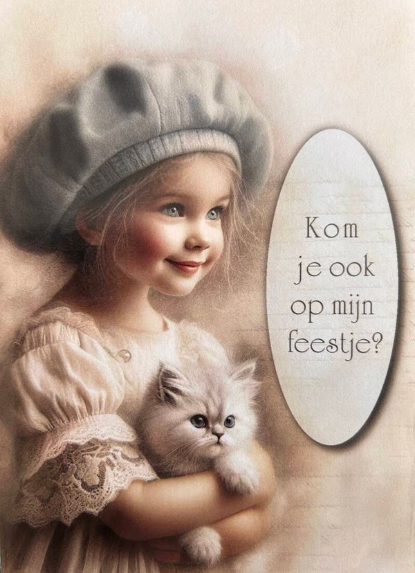 Uitnodiging Ansicht Meisje (5 stuks)