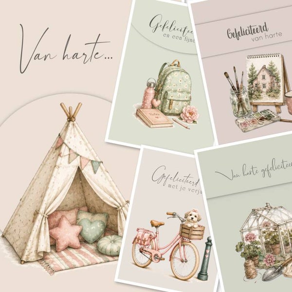 Set Ansicht Gefeliciteerd