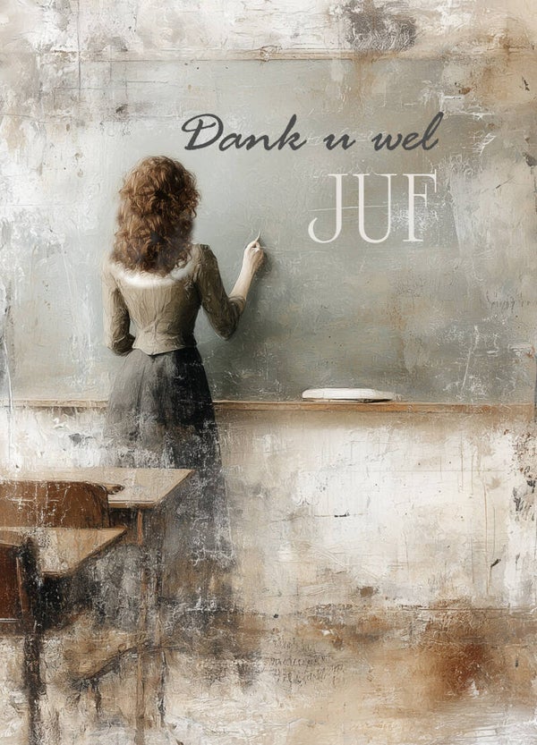 Ansichtkaart Bedankt Juf4