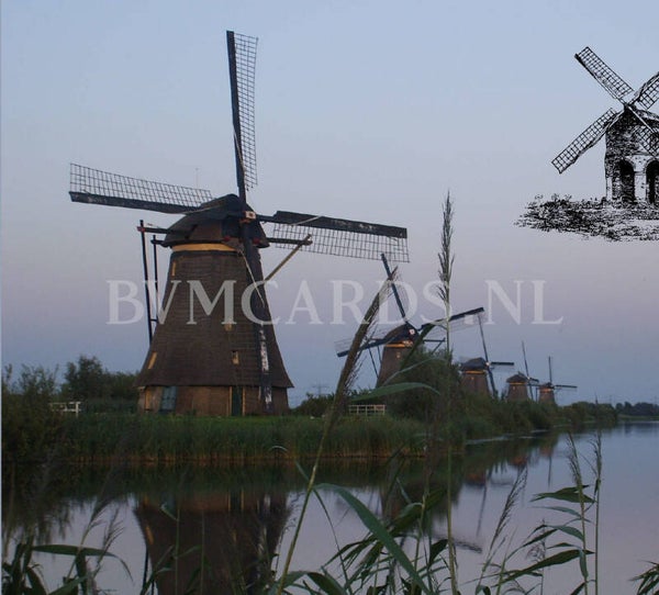 Wenskaart 12x13 - Molens