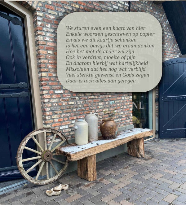 Wenskaart 12x13 - Bankje wiel
