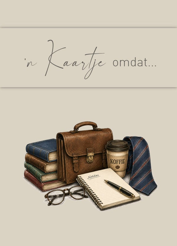 Ansichtkaart Kaartje omdat...