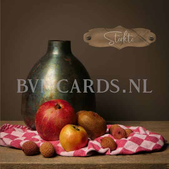 Wenskaart 11x11 - Fruit theedoek ACTIE