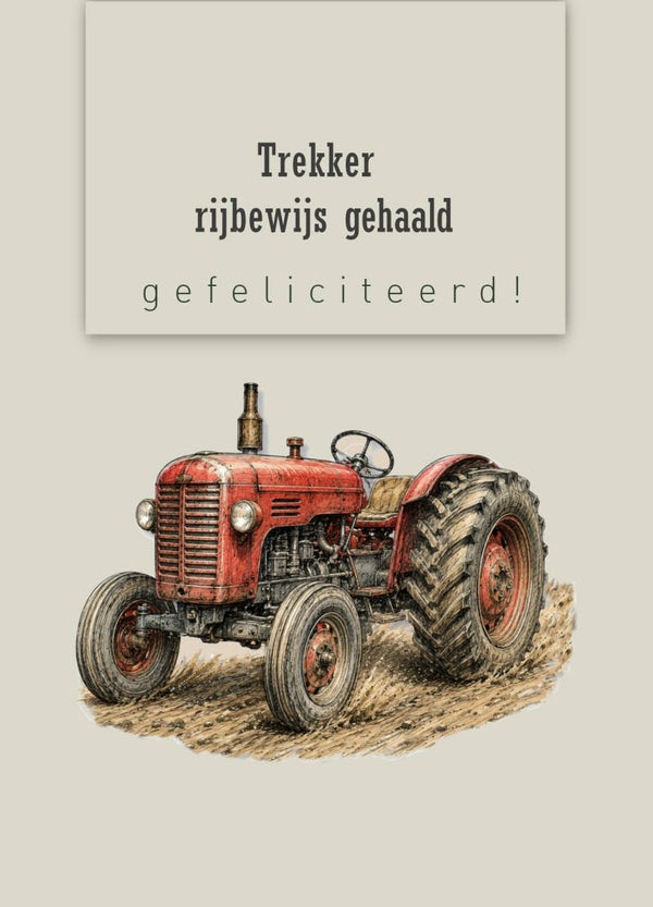 Ansichtkaart Rijbewijs Trekker