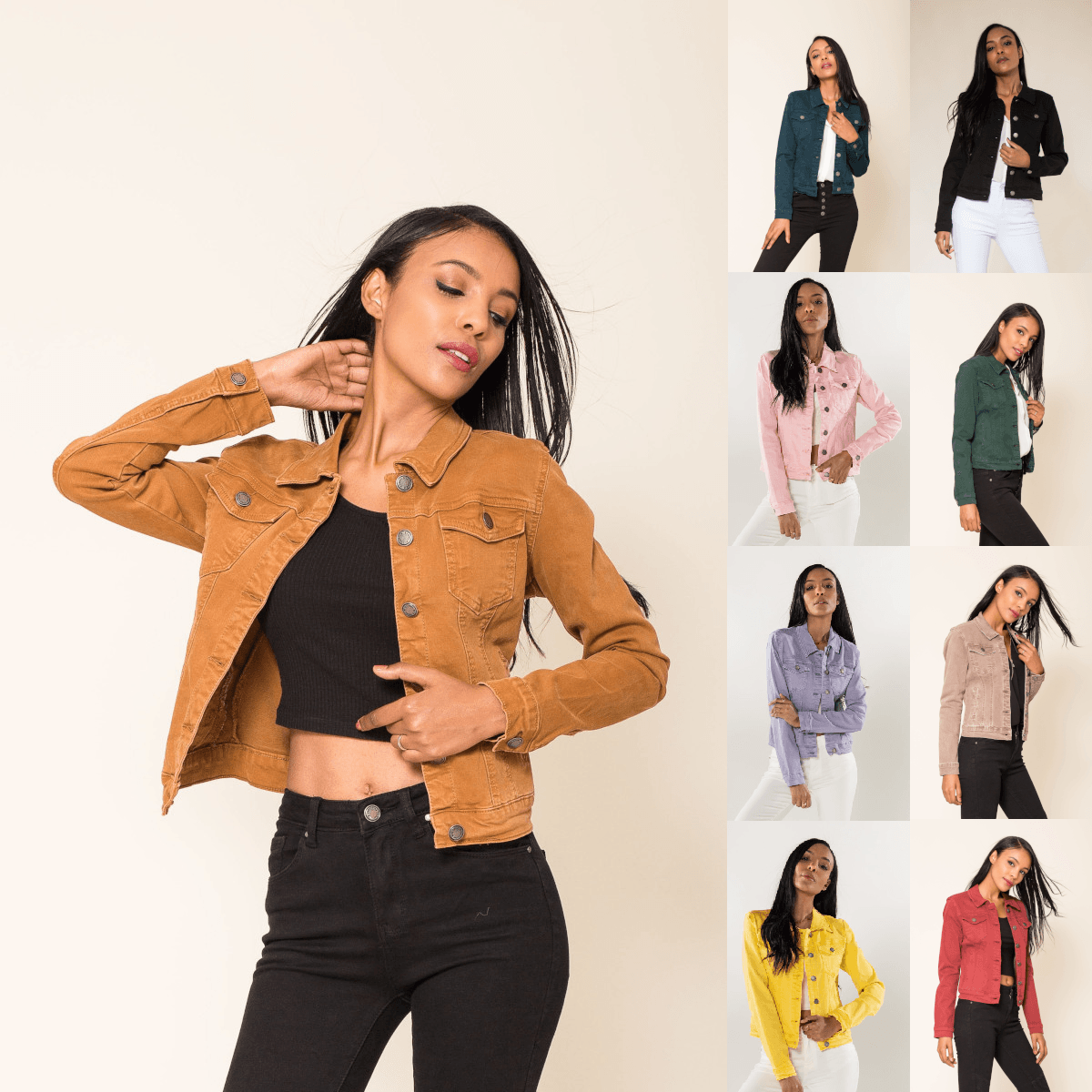 veste couleur camel .