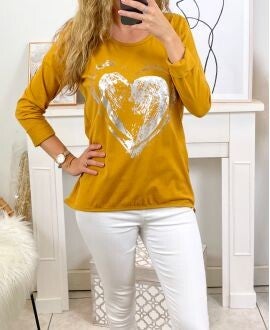 T-shirt flocage coeur