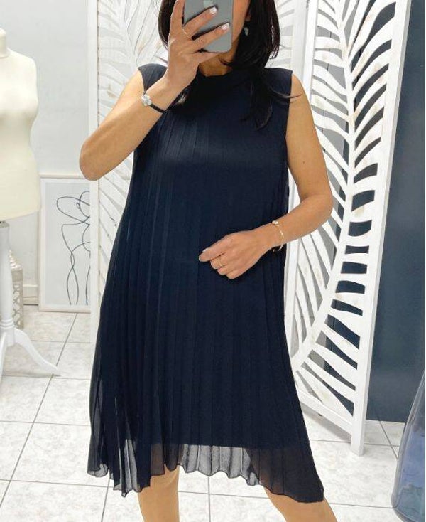 Robe plissé noir