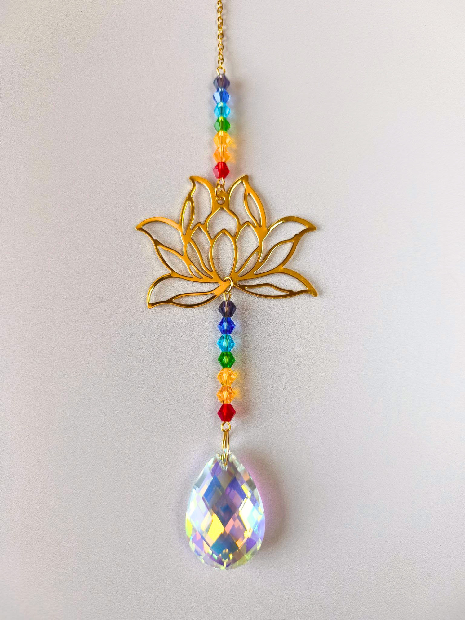 Suncatcher lotus doré